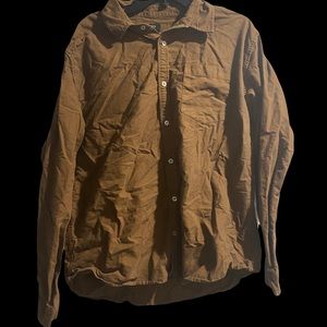 H&M BUTTON UP | BROWN